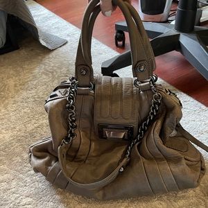 Guess by Marciano grey leather studded purse